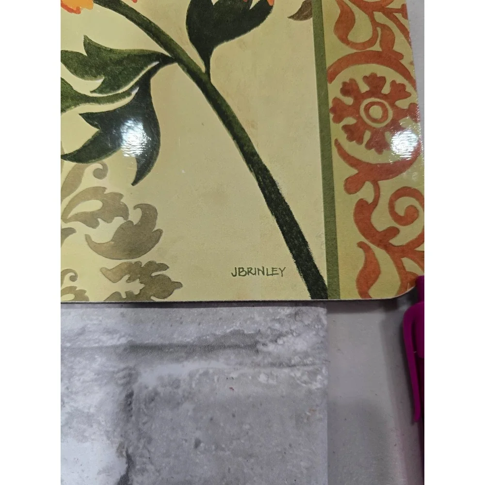 Jason‎ Cork Backed Placemats Set of 4 Colorful Bird Study 11
